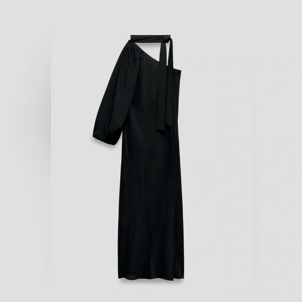 ZARA STUDIO One Shoulder Limited Edition MIDI Dress XS TAGS ATTACHED COCKTAIL - Picture 10 of 15
